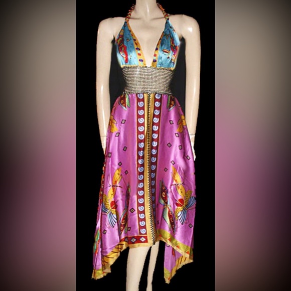 LYNDIA PROCANIK Dresses & Skirts - Vintage Lyndia Procanik collection plunging neckline dress Size 10/S
